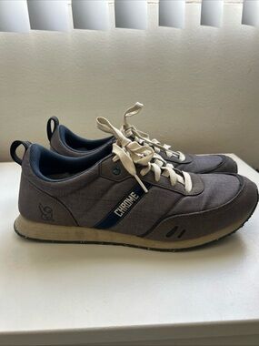 Men’s Gray Canvas Sneaker - Casual Lace-Up Shoe SZ 11.5